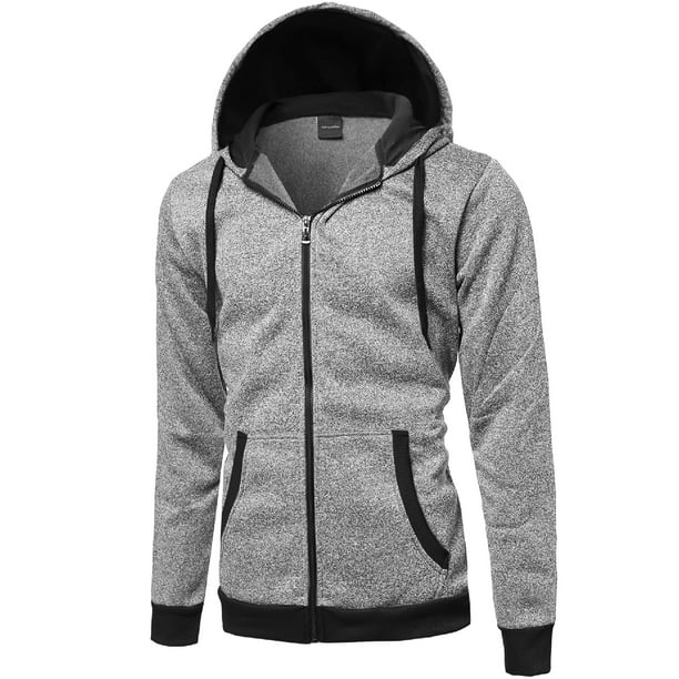 SHOWNO Mens Warm Full-Zip Thicken Fleece Fall & Winter Hoodie Print Quilted Jacket Coat Outerwear 
